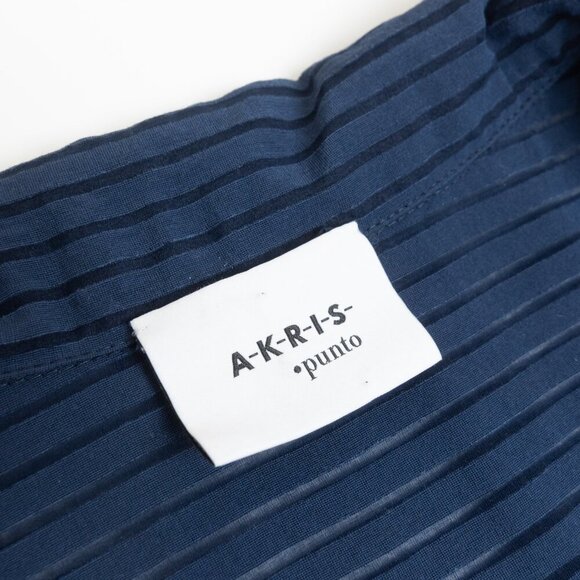 Akris Punto Navy Sheer Striped Blazer Jacket Silk Blend - Picture 4 of 16